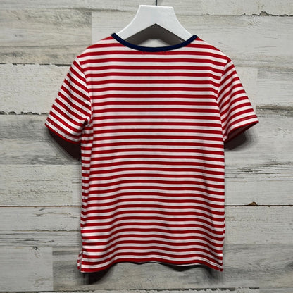 Boys Size 6 Millie and Maxx Red Striped Henley Shirt  - Good Used Condition