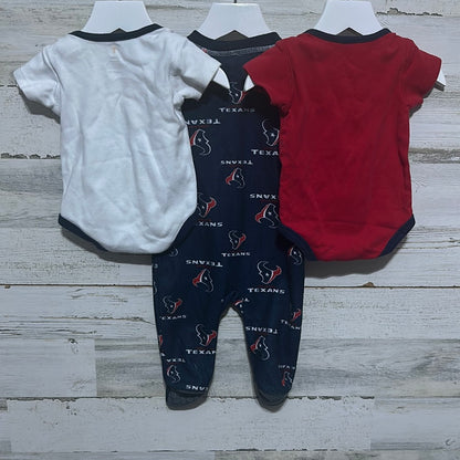 Boys Size 0-3m Texans lot (3 pieces) - good used condition