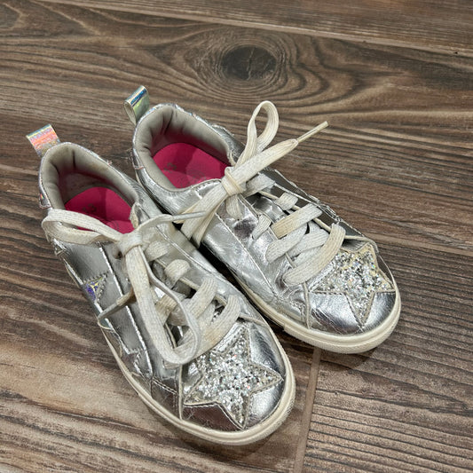 Girls Size 13 (Little Kid) Wonder Nation Silver Star Shoes - Play Condition