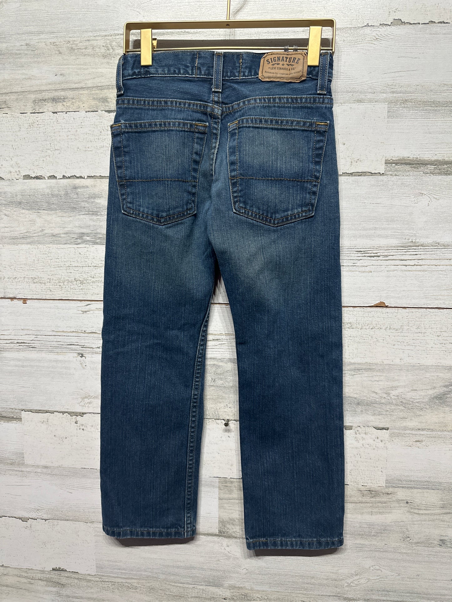 Boys Size 8 Regular Slim Straight Fit Adjustable Waist Jeans - Very Good Used Condition