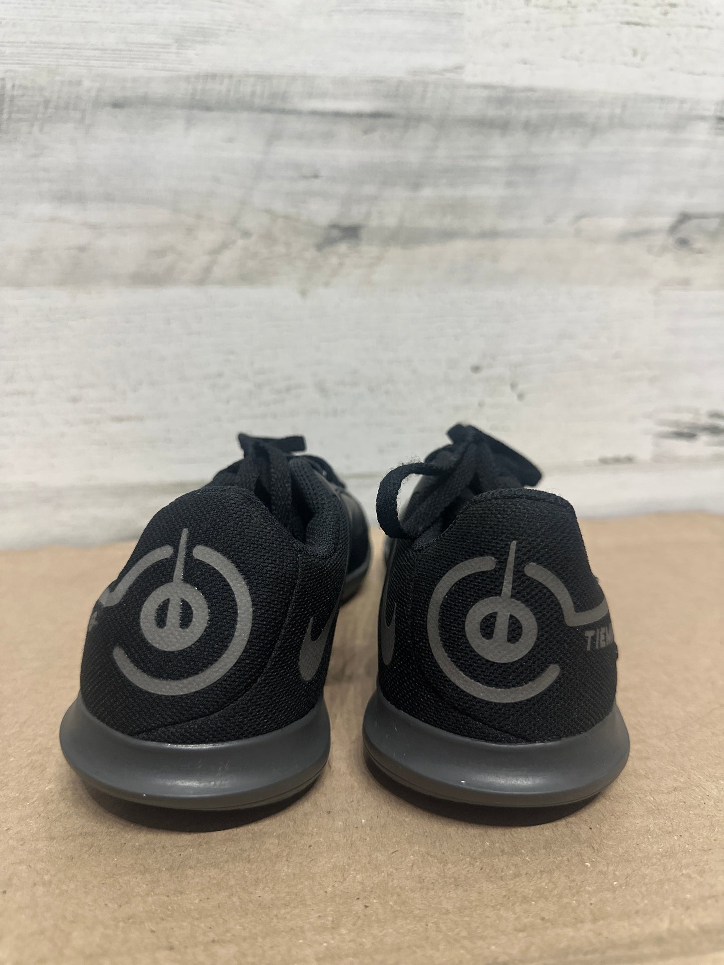 Size 3 (Youth) Nike Tiempo Black Athletic Shoes - Good Used Condition