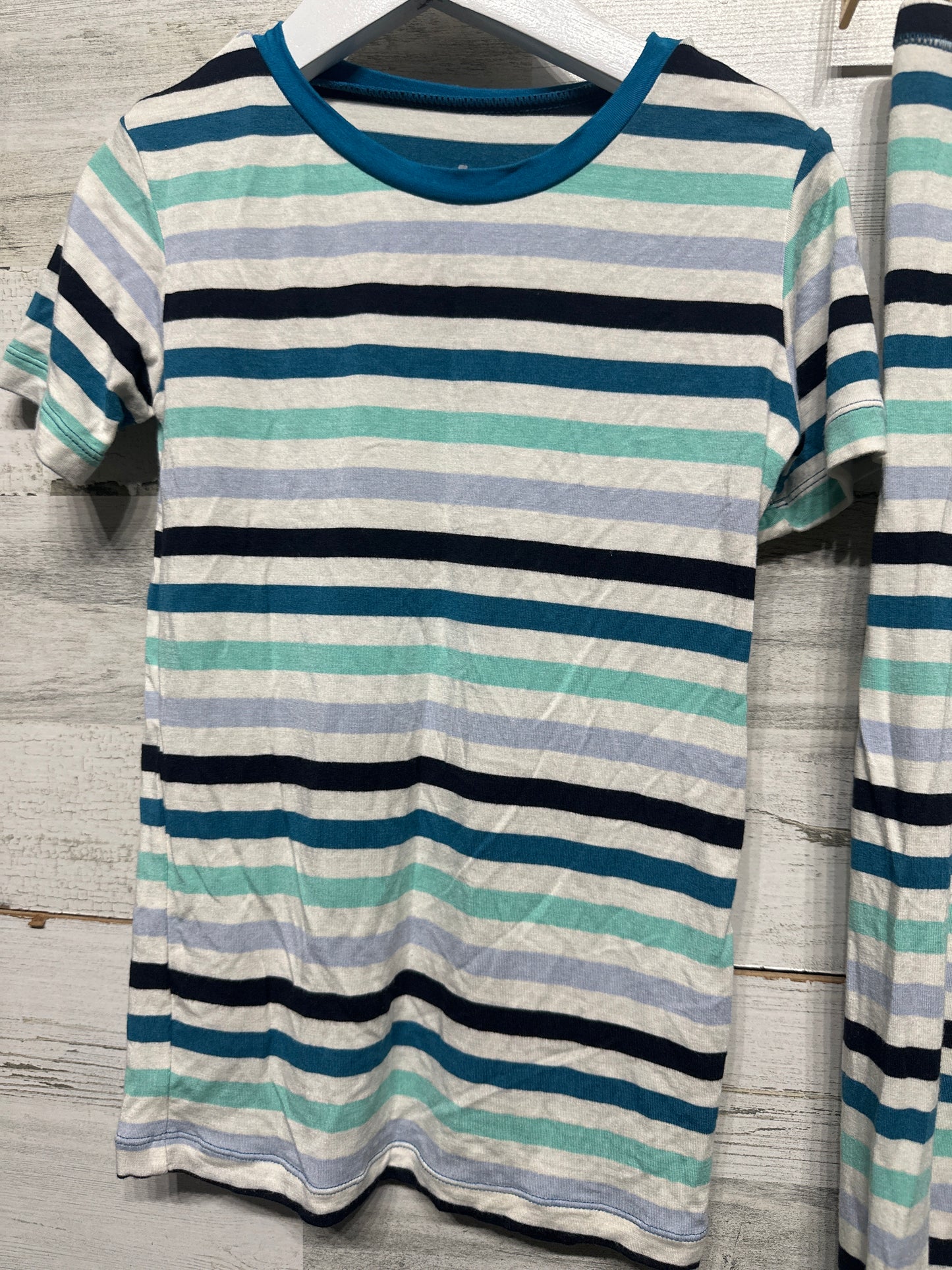 Boys Size 8 Kickee Pants Bamboo Striped Fitted Pajama Set  - Good Used Condition