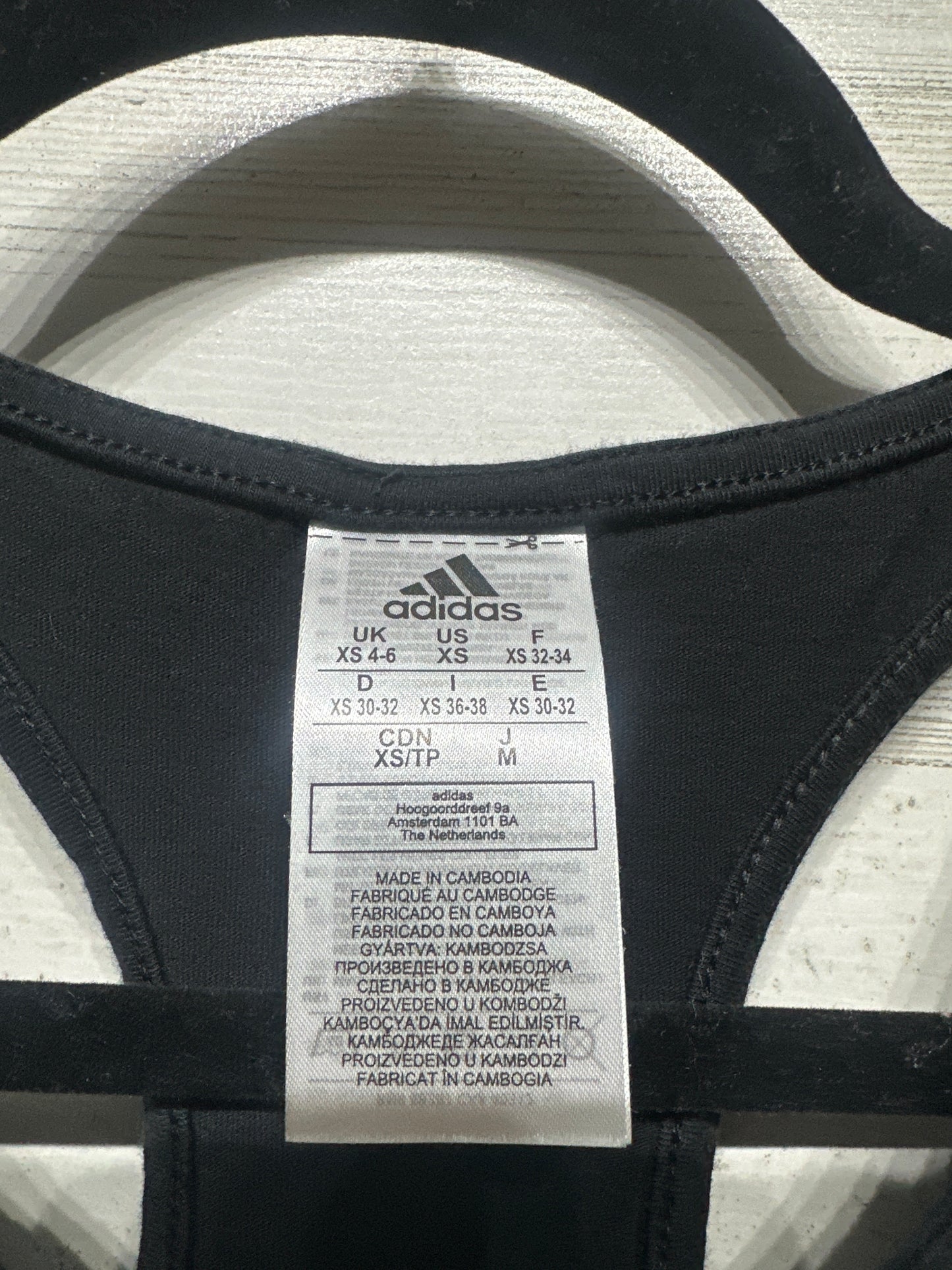 Women’s Size XS Adidas Black Racerback Tank Top - Very Good Used Condition