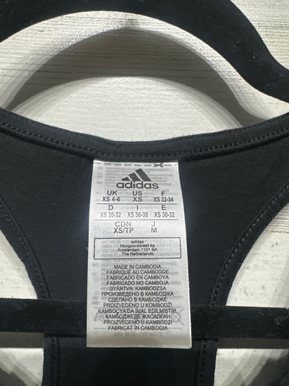Women’s Size XS Adidas Black Racerback Tank Top - Very Good Used Condition