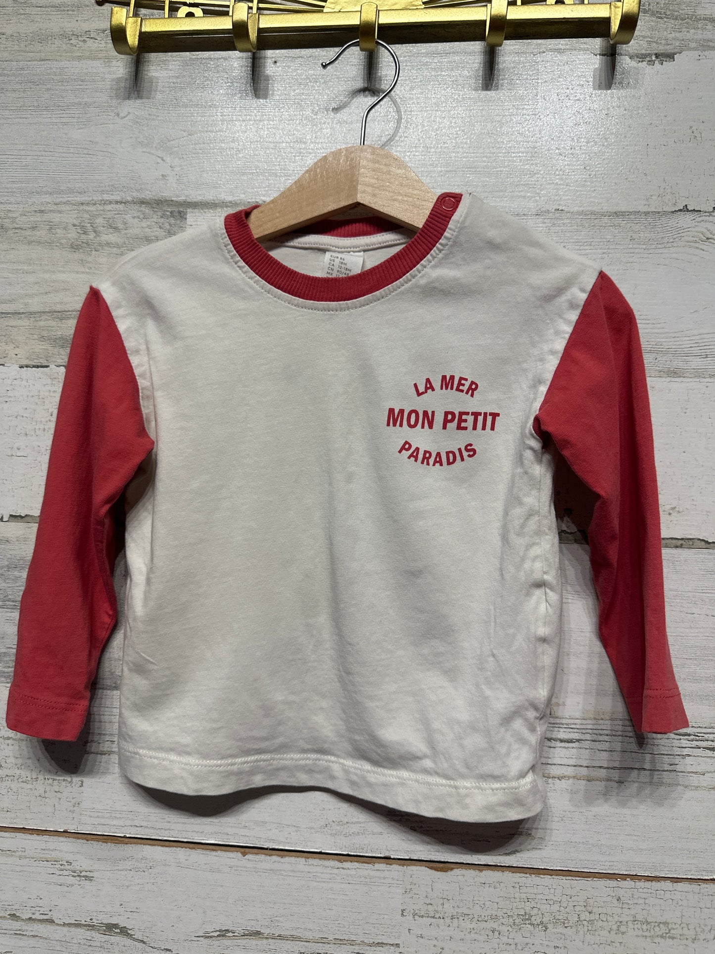 Boys Size 18m H&M Long Sleeve Shirt - Very Good Used Condition