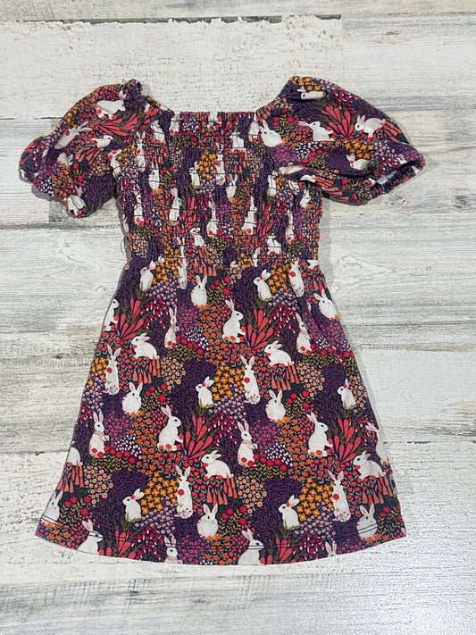 Modal Floral Bunny Smocked Top Dress - Kindthing Brand - Girls Size 18-24m - Very Good Used Condition