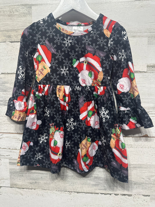 Girls Size 18-24m Santa Holiday Dress - Very Good Used Condition