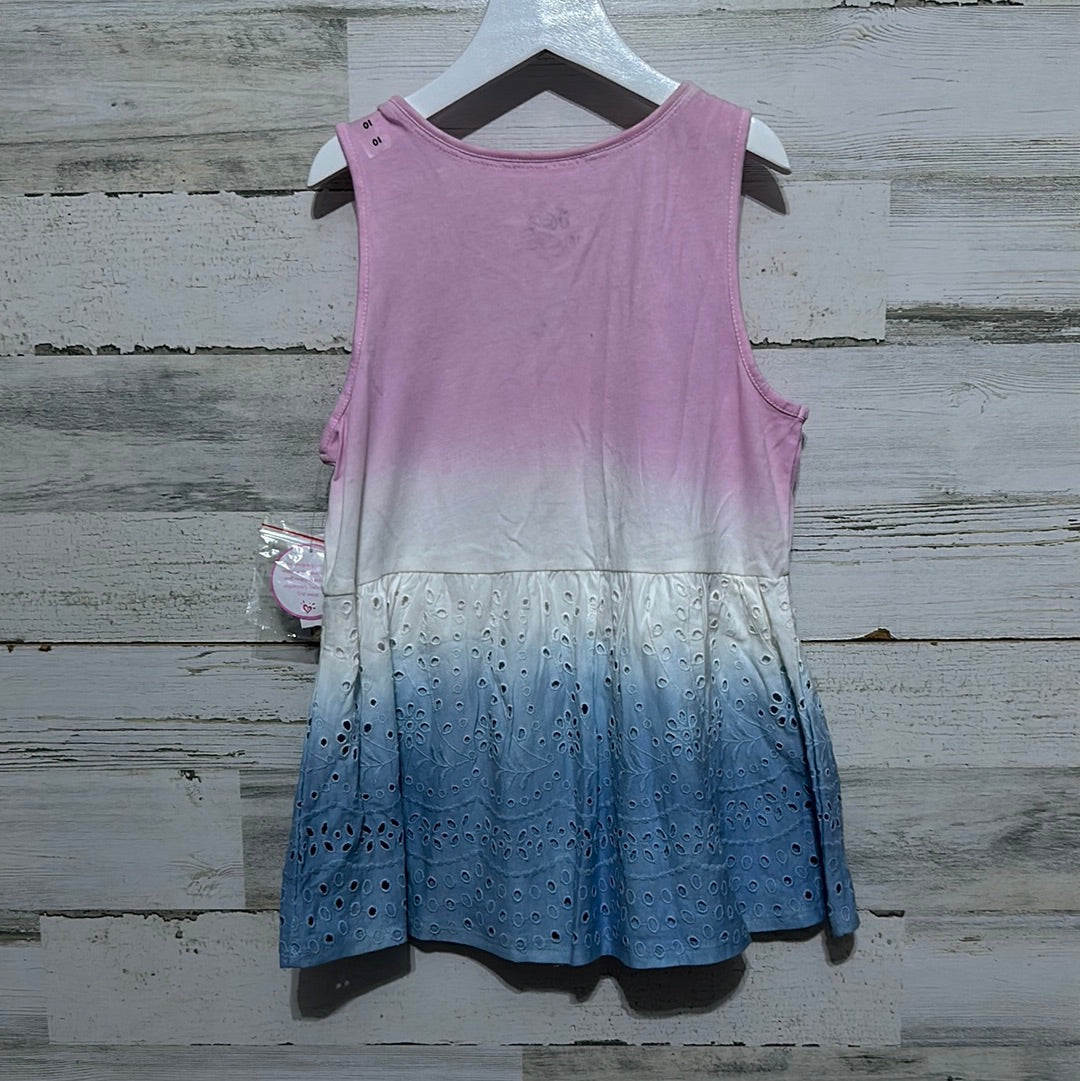 Girls Size 10 Justice ombre eyelet lace tunic - new with tags