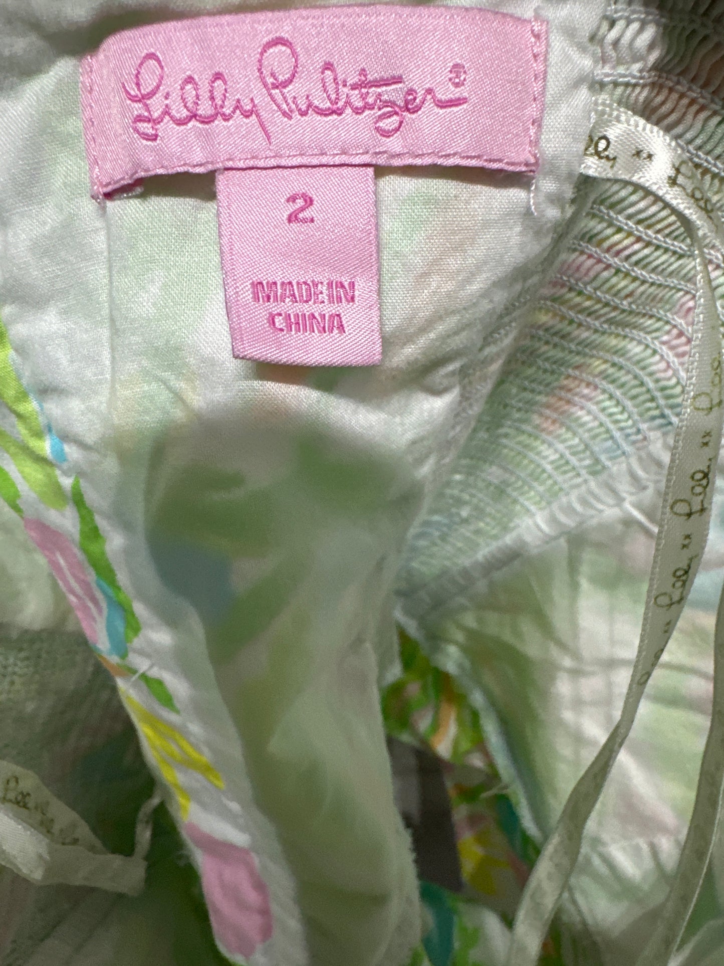 Women’s Size 2 Lilly Pulitzer Strapless Shirt - Very Good Used Condition