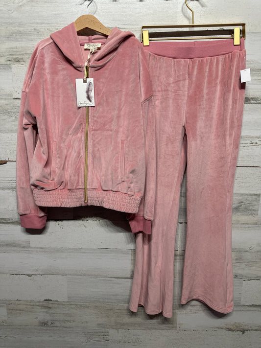 Girls Size 12 (Large) Jessica Simpson Blush Tracksuit - New With Tags