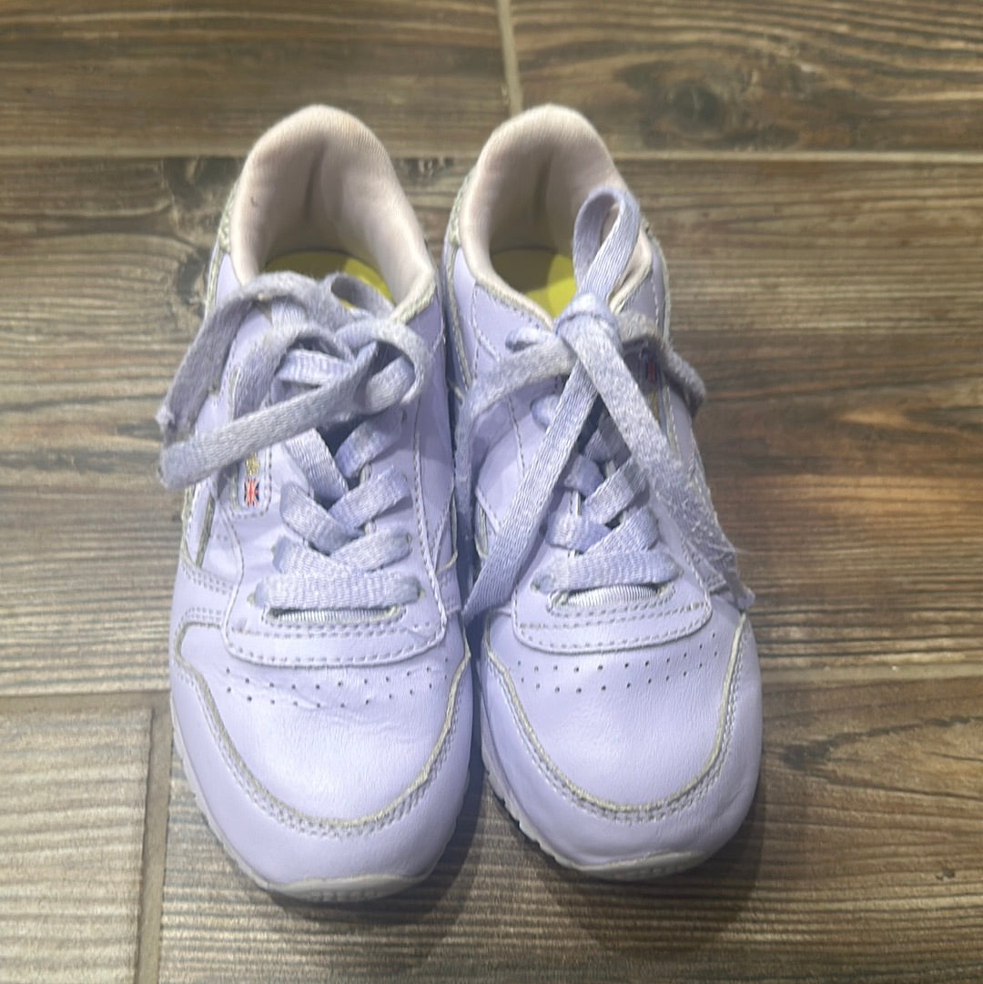 Girls Size 12 Little Kid Lavender Reebok Classic Shoes - Good Used Condition