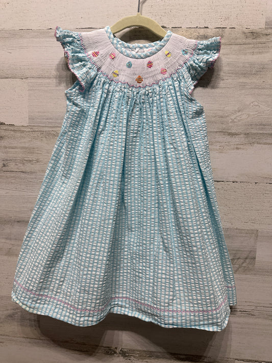 Girls Size 4t Southern Smocked Company Easter Egg Dress - Play Condition*