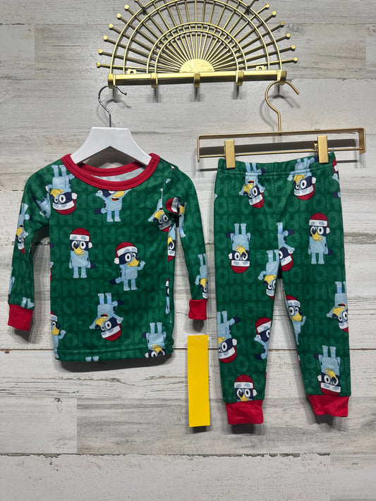 Boys Size 2t Bluey Holiday Pajama Set - New With Tags