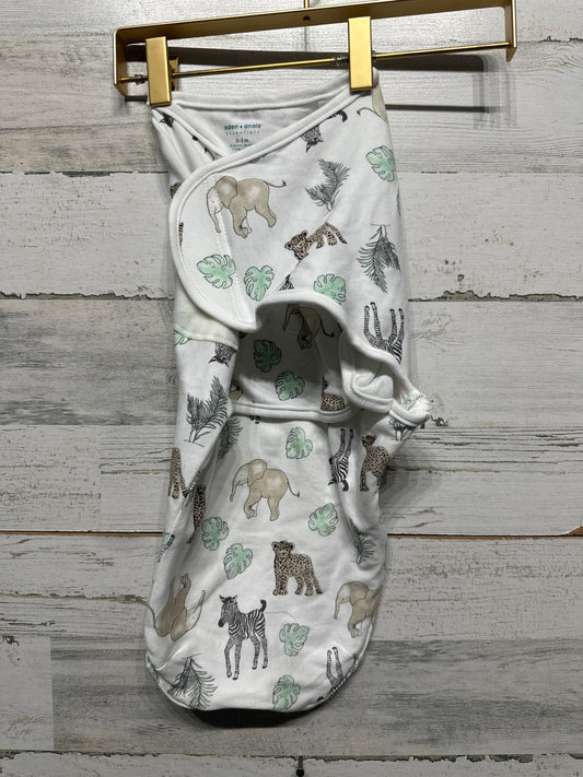 Size 0-3m Aden & Anais Essentials Safari Velcro Swaddle - Very Good Used Condition