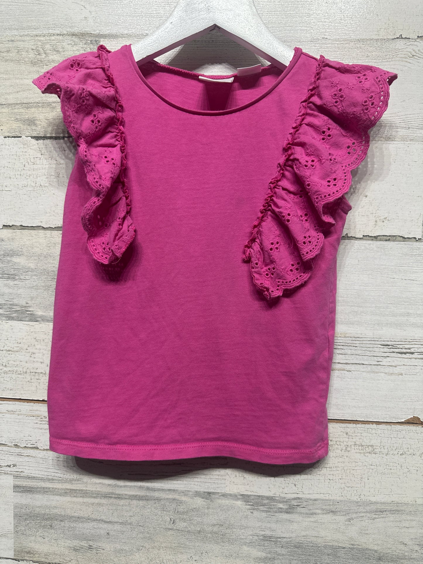 Zara Girls 5-6 Years Pink Ruffle Top VGUC