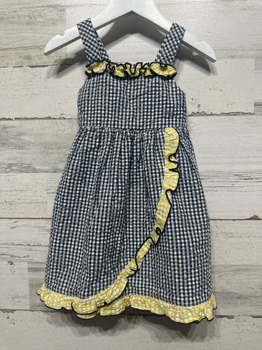 Girls Size 2t Goodlad Navy and Yellow Plaid Dress - Play Condition**