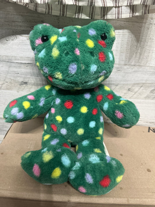 Build a Bear BAB Green Polka Dot Christmas Holiday Frog Jolly Jumps 2022 - Very Good Used Condition