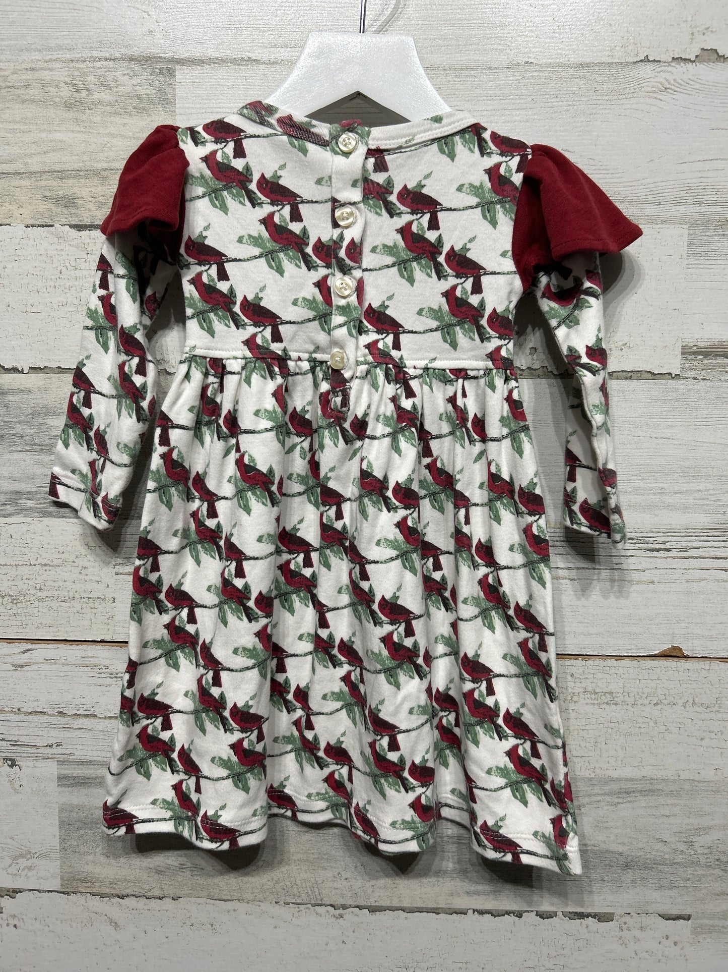 Girls Preowned Size 2t Kate Quinn Organic Cotton Cardinal Dress - Good Used Condition