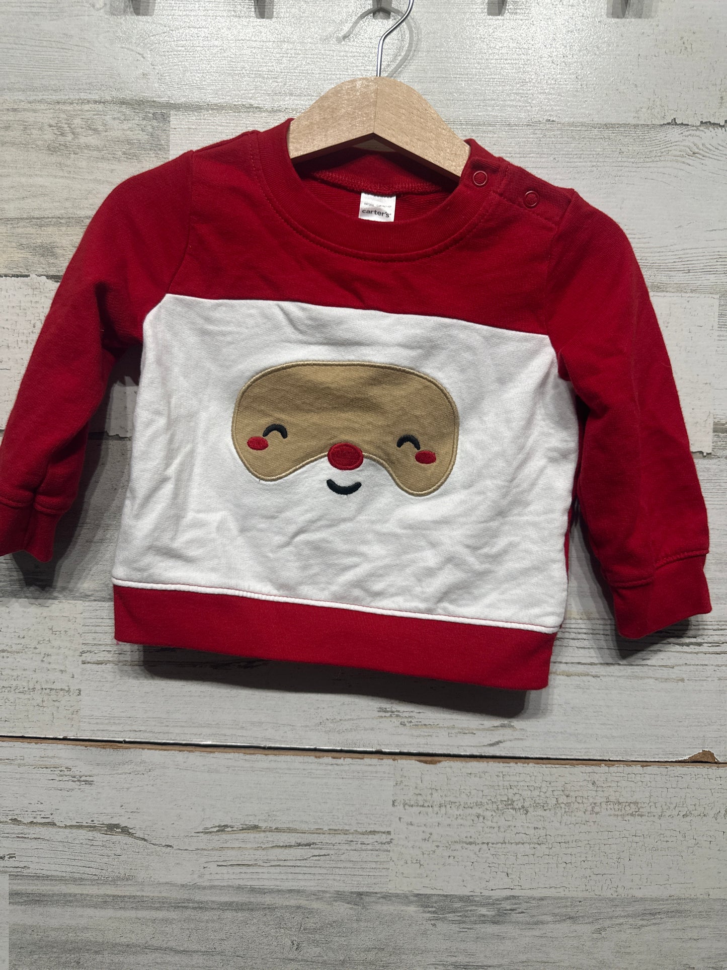 Boys Preowned Size 18m Carter’s Santa Sweatshirt - Good Used Condition