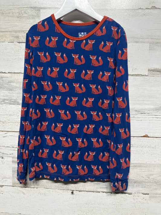 Boys Size 10 Kickee Pants Bamboo Fox Fitted Pajama Top  - Very Good Used Condition
