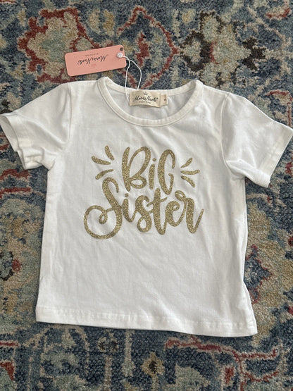 Big Sister Shirt Girls Size 2T Marie Nicole NWT