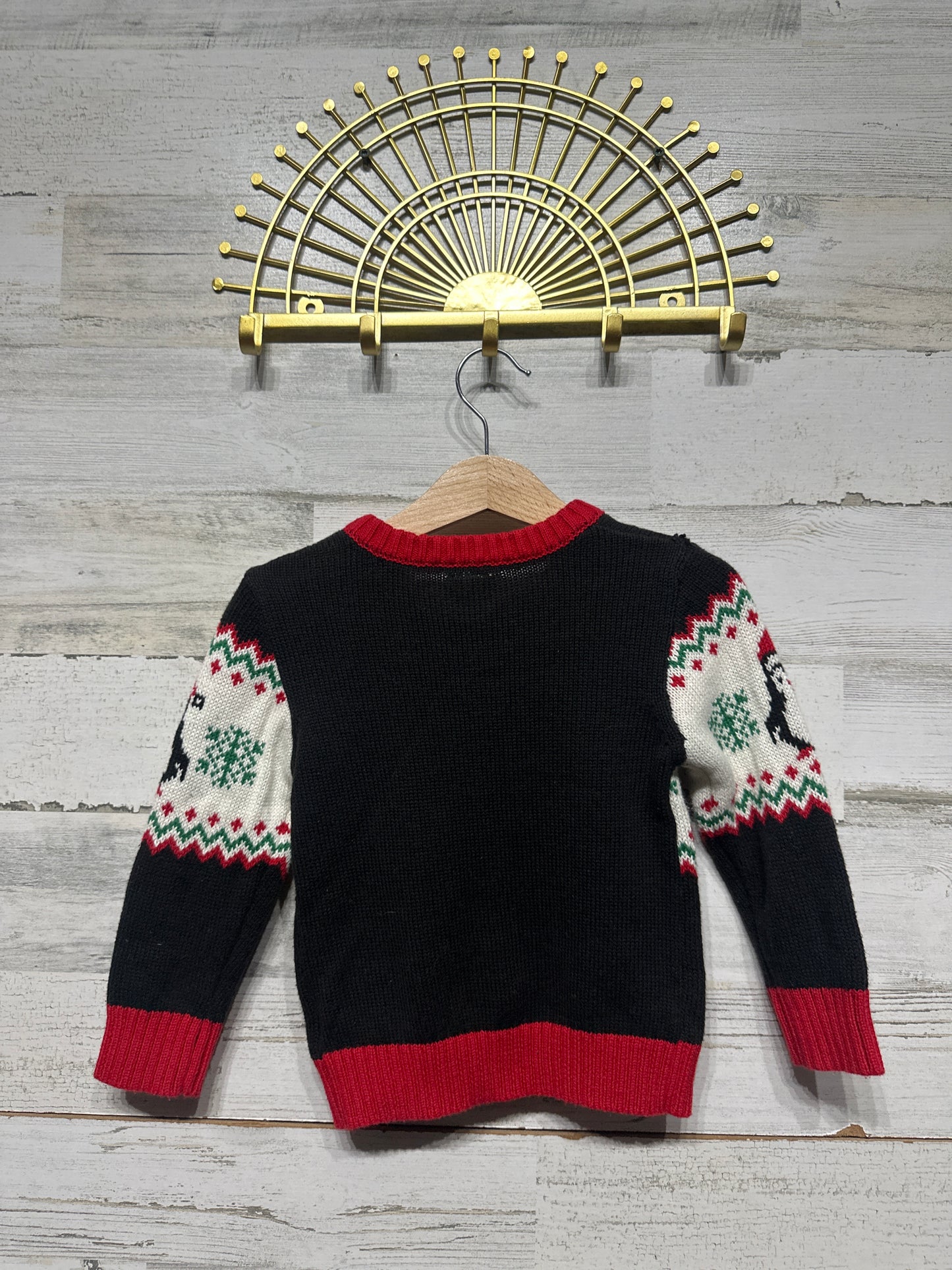 Holiday Time Penguin Sweater Toddler 2T VGUC