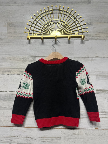 Holiday Time Penguin Sweater Toddler 2T VGUC