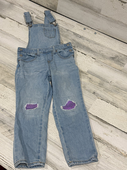 Overalls Sequin Distressed - Cat and Jack - Girls Size Small 6-7 - Very Good Used Condition
