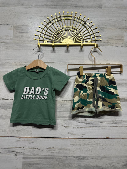 Boys Preowned Size 2t Dad’s Little Dude Set - Good Used Condition