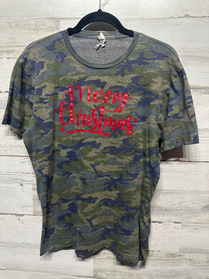 Women's Size Medium Camo Christmas Shirt - Very Good Used Condition