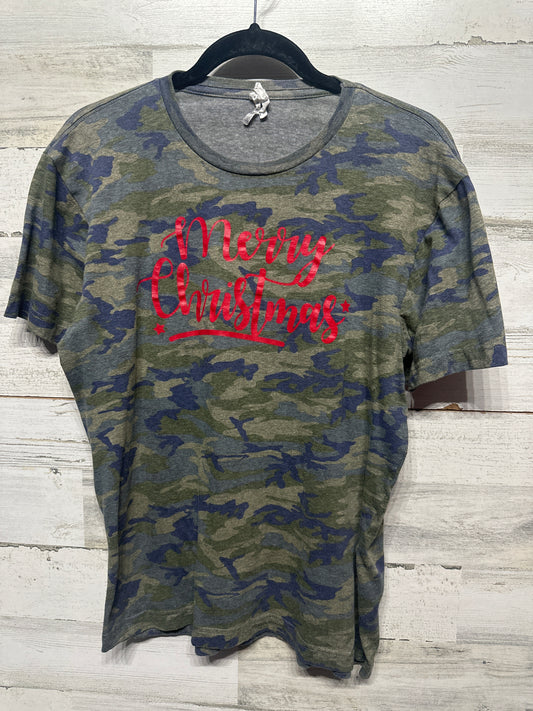 Women's Size Medium Camo Christmas Shirt - Very Good Used Condition