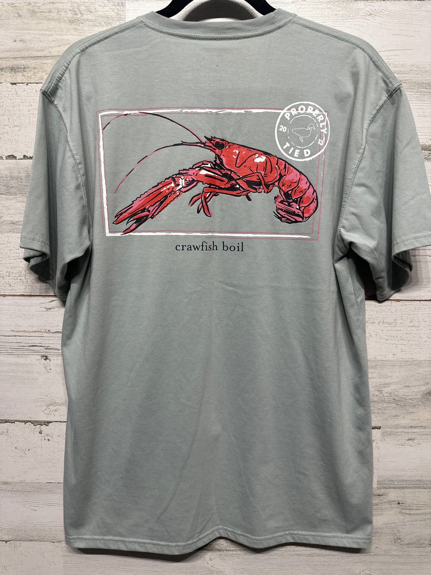 Properly Tied Men’s Medium Crawfish Boil Pima Pocket T-Shirt VGUC