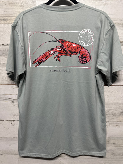 Properly Tied Men’s Medium Crawfish Boil Pima Pocket T-Shirt VGUC