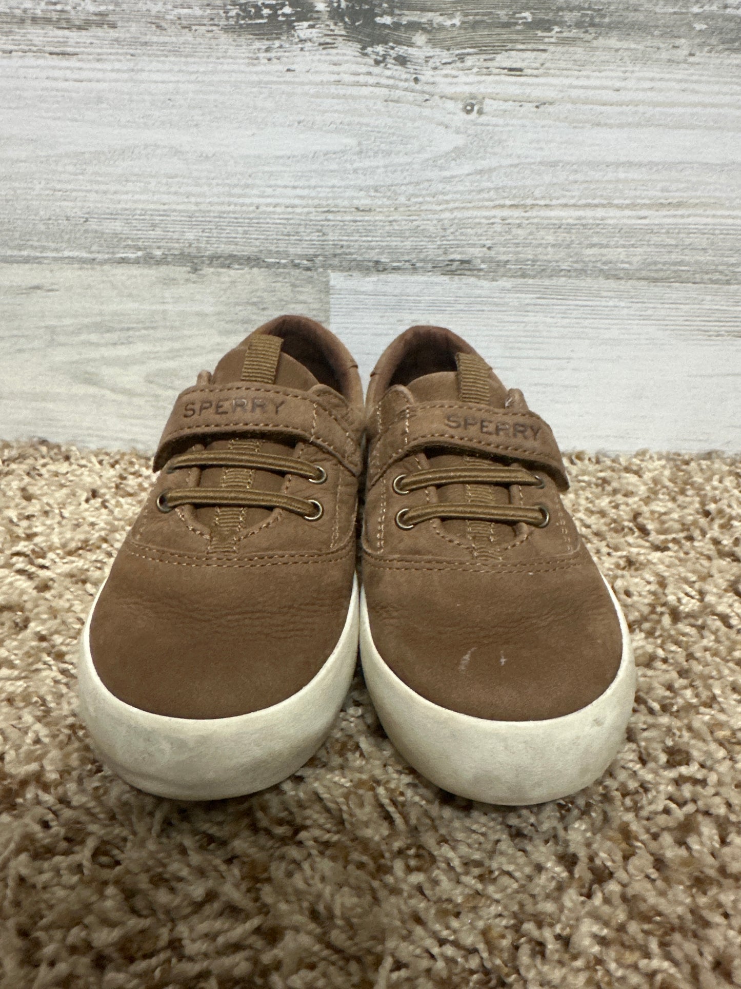 Boys Size 11 Toddler Preowned Sperry’s Brown Top-Sider Shoes - Good Used Condition*