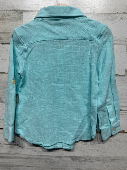 Boys Size 3-4 years Me + Henry Aqua Button up Shirt - New With Tags