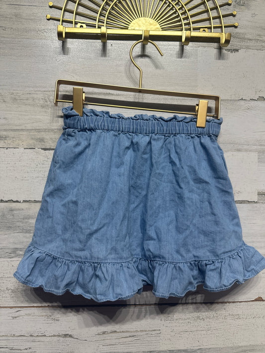 Girls Size Medium ( 8 ) Crewcuts Chambray Ruffle Skirt - Very Good Used Condition