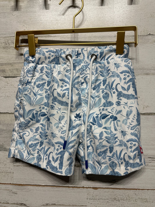 Boys Size 6 Blue Quail UPF 50 Jungle Swim Trunks - Very Good Used Condition