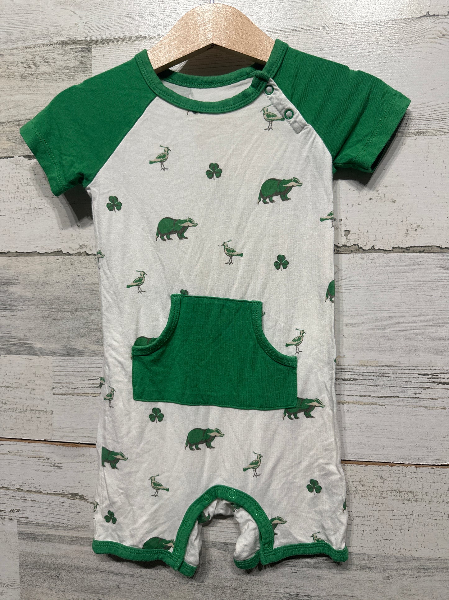 Boys Preowned Size 2t Kyte Baby  All in Irish Bamboo Romper - Play Condition**