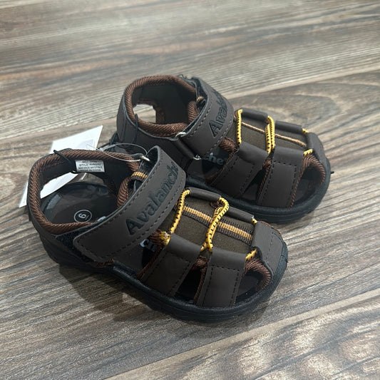 Boys Size 6 Toddler Avalanche Brown Sandals - New With Tags