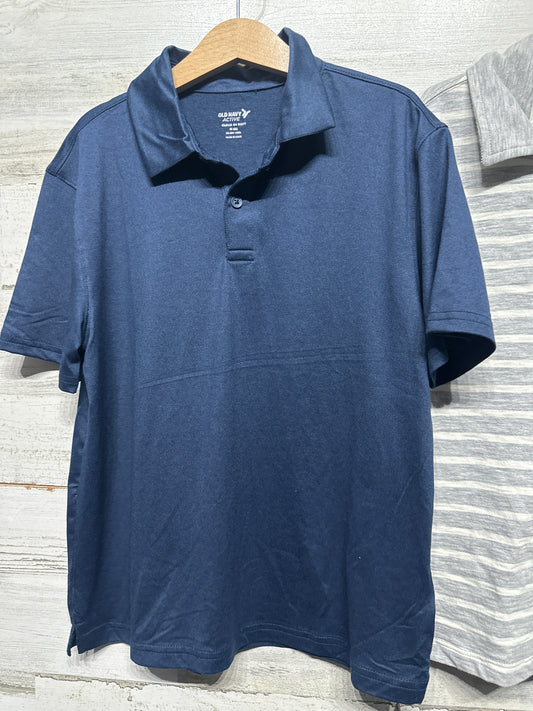 Old Navy Active Navy Polo Shirt Boys Medium 8 - VGUC