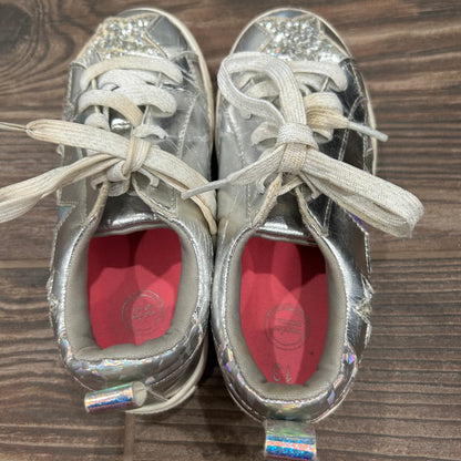 Girls Size 13 (Little Kid) Wonder Nation Silver Star Shoes - Play Condition