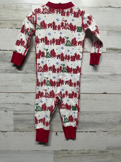 Size 9-18m (70cm) Hanna Andersson Organic Cotton Holiday Pajamas - Very Good Used Condition