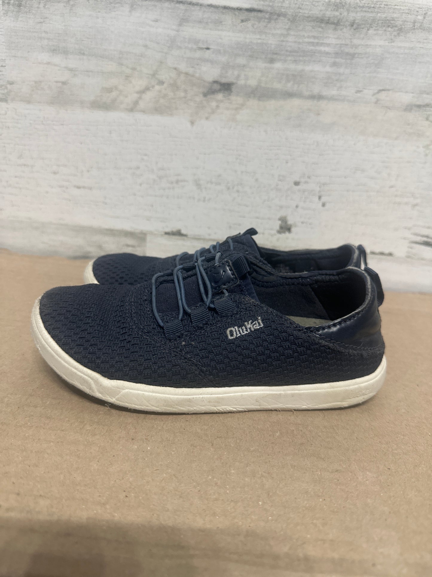 Size 13 (Little Kid) Olukai Navy Slip On Shoes - Good Used Condition