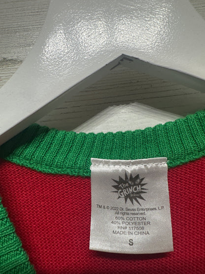 Grinch Holiday Sweater - Fits Like Youth Size 7/8 - Very Good Used Condition