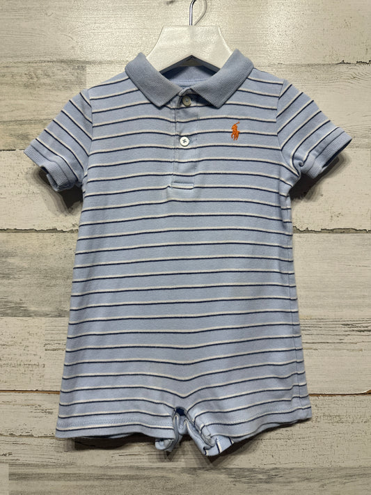 Size 9m Ralph Lauren Polo Striped Romper - Very Good Used Condition*