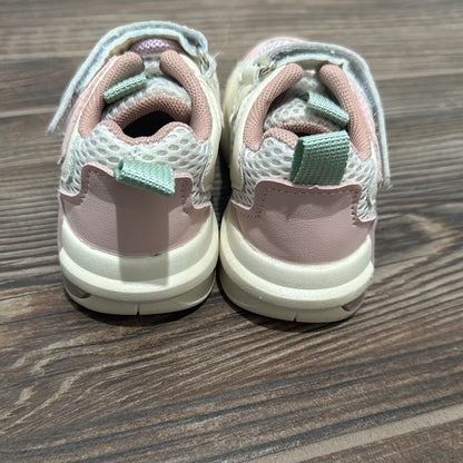 Girls Size 5.5 Toddler (Size 21) Pastel Tennis Shoes - Very Good Used Condition