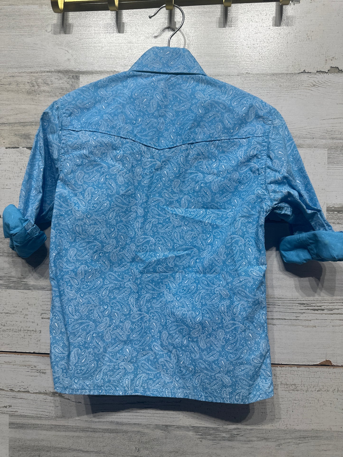 Boys Preowned Size 2-4 years Ely Cattleman Paisley Western Pearl Snap Shirt - Very Good Used Condition