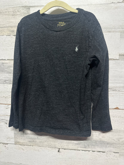 Boys Size 6 Polo Ralph Lauren Dark Grey Long Sleeve Shirt - Very Good Used Condition