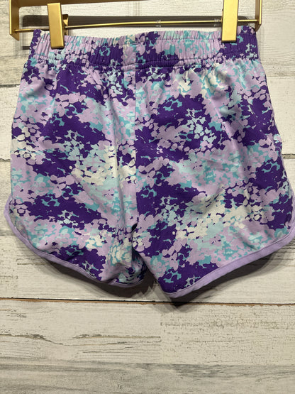 Girls Size 8-10 Medium BCG Purple Print Active Shorts - Good Used Condition