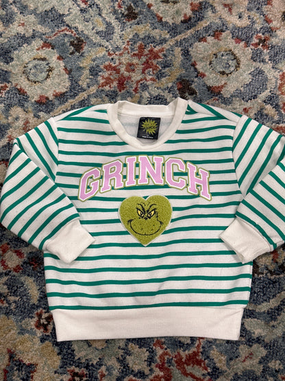 Grinch Girls 2T Holiday Sweatshirt GUC
